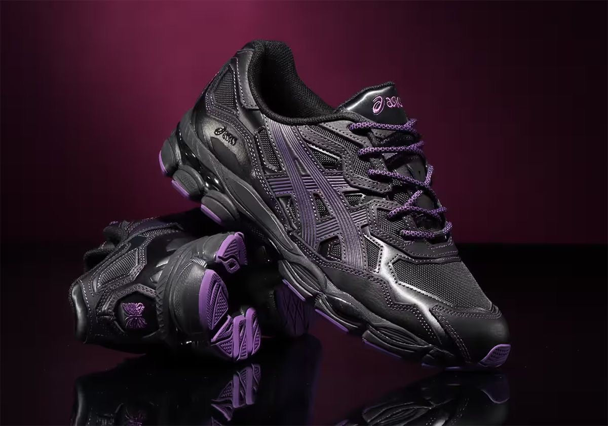 baskets ASICS Gel Needles Black Purple